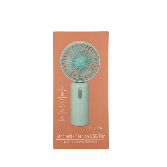 Nettech F44 Yeşil Avuç İçi Şarjlı Mini Boy Fan (NT-114385) - Taşınabilir, Serinletici, USB Şarjlı, Kompakt, Sessiz