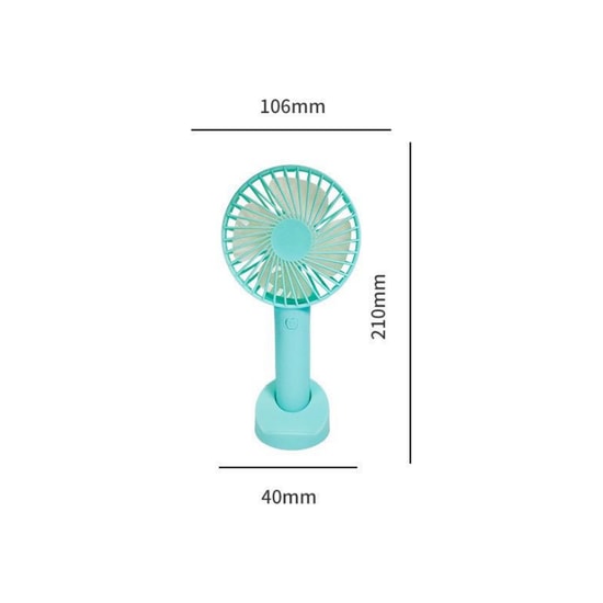 Nettech F46 Beyaz Avuç İçi Şarjlı Mini Boy Fan (NT-114386) - Taşınabilir, Sessiz, Standlı, Kompakt Tasarım, USB Şarjlı