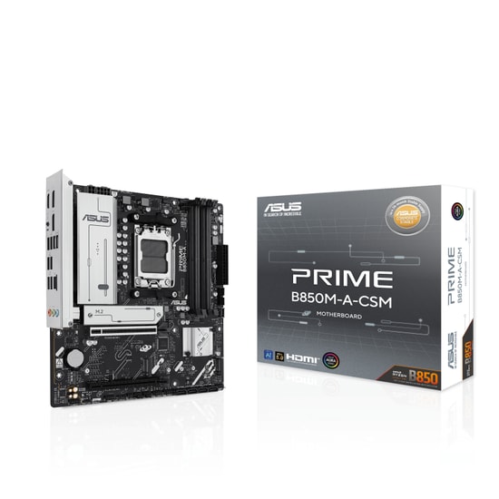 ASUS PRIME B850M-A-CSM Anakart: AM5, DDR5 8000MHz (OC), 3xM.2, PCIe 5.0 x16, HDMI, 2xDP, USB 10Gbps, 2.5G LAN, MicroATX