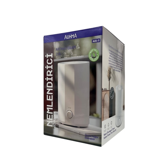 Nettech AUHMA AUS-11 Beyaz Ortam Nemlendirici (NT-114375) - Sessiz Çalışma, Ultrasonik, Ayarlanabilir Nem, 2.5L Hacim