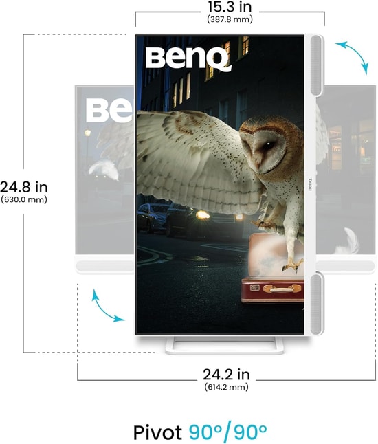 BenQ EW2790U 27" 4K IPS HDR400 Premium Monitör - 5ms, 60Hz, 3840x2160, USB-C, 65W PD, HDMI, 400nits, Pivot, Eye Care