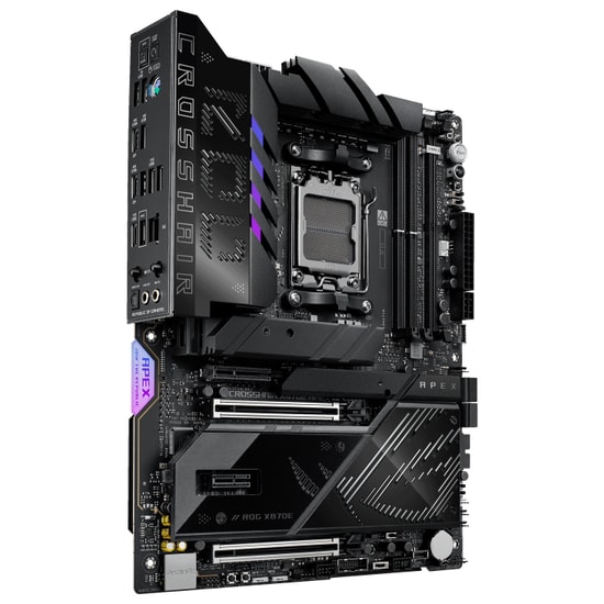 ASUS ROG Crosshair X870E Apex Anakart - AMD AM5, DDR5 9600MHz (OC), 5xM.2, 2xUSB4 (40Gbps), BT 5.4, WiFi 7, 5G LAN, ATX