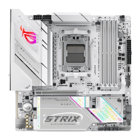 ASUS ROG STRIX B850-G GAMING WIFI Anakart - AM5, DDR5 8000MHz (OC), HDMI, DP, PCIe 5.0, 4xM.2, WiFi 7, 2.5G LAN, mATX
