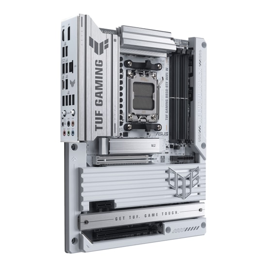 ASUS TUF Gaming B850-BTF WIFI Beyaz Anakart - AM5, DDR5 8000MHz (OC), 3xM2, HDMI, DP, USB 20Gbps, WiFi 7, 2.5G LAN, ATX