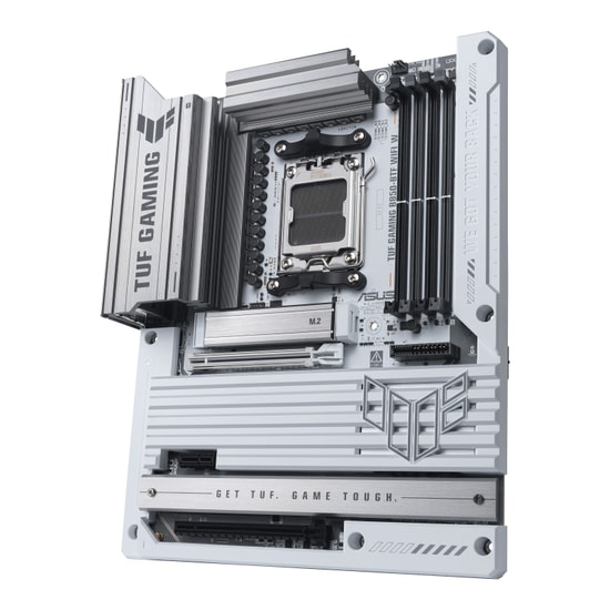 ASUS TUF Gaming B850-BTF WIFI Beyaz Anakart - AM5, DDR5 8000MHz (OC), 3xM2, HDMI, DP, USB 20Gbps, WiFi 7, 2.5G LAN, ATX