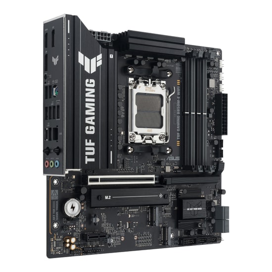 ASUS TUF GAMING B850M-E WIFI Anakart - AM5, DDR5 8000MHz (OC), 3xM2, 2xDP, HDMI, USB 10Gbps, WiFi 6E, 2.5G LAN, mATX