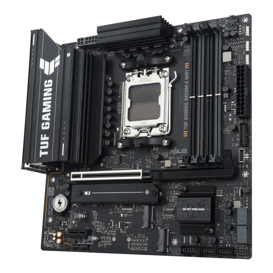 ASUS TUF GAMING B850M-E WIFI Anakart - AM5, DDR5 8000MHz (OC), 3xM2, 2xDP, HDMI, USB 10Gbps, WiFi 6E, 2.5G LAN, mATX