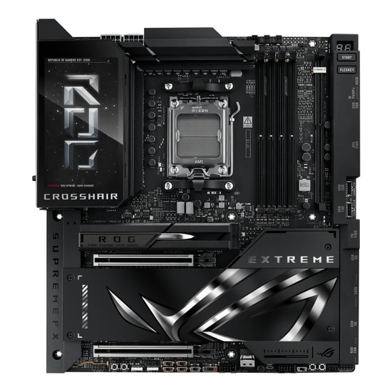 ASUS ROG Crosshair X870E Extreme Anakart - AM5, DDR5 9000MHz (OC), 5xM.2, 2xUSB4 (40Gbps), WiFi 7, 10G LAN, OC Kit, EATX