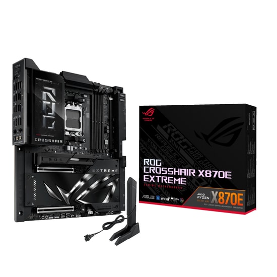 ASUS ROG Crosshair X870E Extreme Anakart - AM5, DDR5 9000MHz (OC), 5xM.2, 2xUSB4 (40Gbps), WiFi 7, 10G LAN, OC Kit, EATX