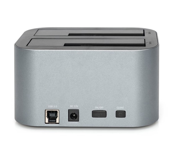 Digitus DA-71540-2 USB 3.0 SATA 2.5" - 3.5" Çift HDD/SSD Docking Station - Adaptörlü, Klonlama Özellikli, LED Göstergeli