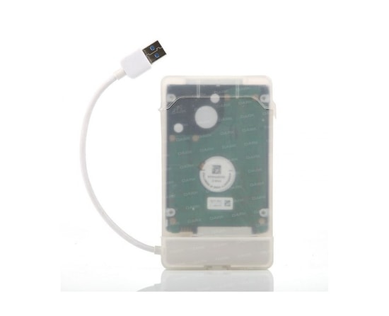Dark Storex E24 USB 3.0 Şeffaf 2.5" SATA Disk Kutusu (DK-AC-DSE24U3) - Taşınabilir, Çıkarılabilir Başlıklı, Plastik Kasa
