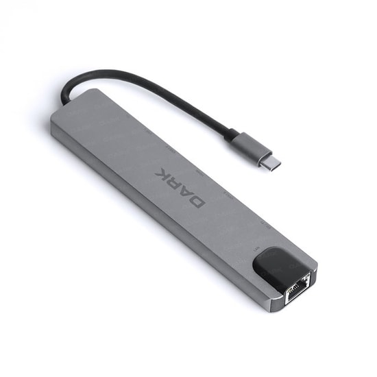 Dark DK-AC-U31X40 USB 3.1 Type-C 8'i Bir Arada Çoklayıcı: Ethernet, HDMI, SD/TF Kart Okuyucu ve USB 3.0/2.0 Çevirici Hub