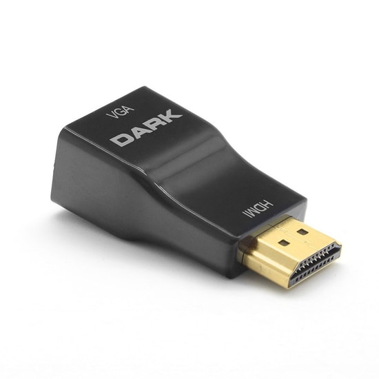 Dark DK-HD-AHDMIXVGA5 HDMI to VGA Dijital Analog Dönüştürücü - Full HD, HDMI Erkek VGA Dişi Adaptör, Ses Desteği Yok
