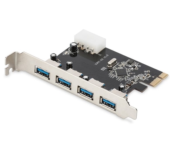 Digitus 4 Port USB 3.0 PCI Express Kart (DS-30221-1) - 5Gbps, VL805 Chipset, Harici USB-A, Tak Çalıştır, PCIExpress v2.0