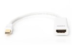 Digitus Mini DisplayPort 1.1a Erkek to HDMI Dişi Beyaz Çevirici (AK-340404-001-W) - 1080p 60Hz, 15cm Kablo, AWG 32