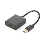 Digitus USB 3.0 Erkek to HDMI Dişi Çevirici Adaptör (DA-70841) - Full HD 1080p Desteği, 15cm Kablo, Geniş Uyumluluk