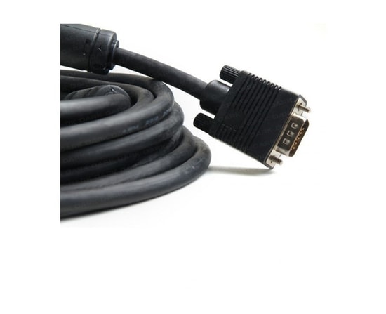 Dark DK-CB-VGAL500 5 Metre Ferrit Core Çift  EMI/RFI Filtreli VGA Erkek Kablo - 8mm Çap, 30 AWG Saf Bakır, ABS Kaplama