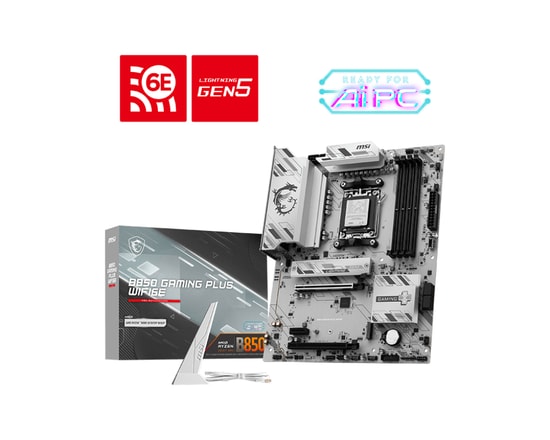 MSI B850 Gaming Plus WIFI6E Anakart - AM5, DDR5 8200MHz(OC), HDMI, DP 1.4, Çift M.2, USB 10Gbps, 2.5G LAN, Wi-Fi 6E, ATX