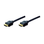 Digitus 2 Metre HDMI 2.0 Erkek Kablo (AK-330107-020-S) - Altın Uçlu, 4K 60Hz 3D Desteği, ARC Ses, Ağ Bağlantısı, Siyah