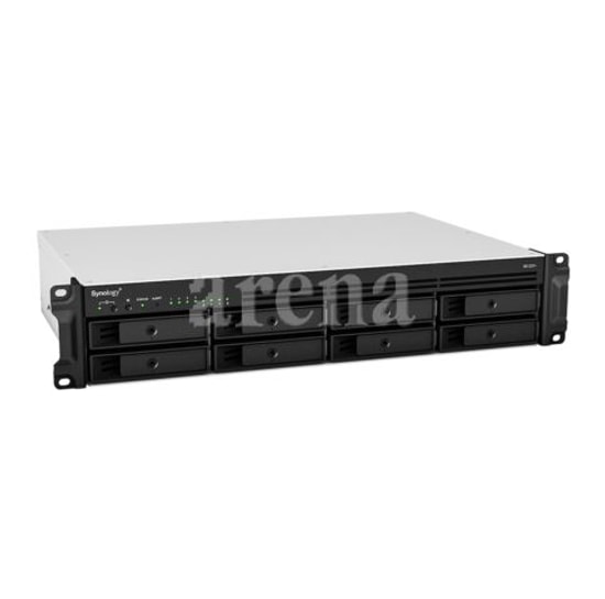 Synology RackStation RS1221PLUS 8 Disk Yuvalı 2U Rack Tipi NAS - AMD 4 Çekirdekli, 4GB DDR4 RAM, SATA, USB 3.2, 1G LAN