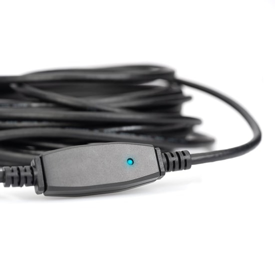 Digitus USB 3.0 10 Metre Siyah Repeater Uzatma Kablosu (DA-73105) - USB A Erkek/Dişi, Tak Çalıştır, 5Gbps Hızlı Aktarım