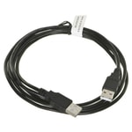 Digitus 1.8 Metre USB 2.0 Siyah Erkek Kablo (AK-300100-018-S) - USB A Erkek/Erkek, Nikel Kaplama Konnektörlü Bağlantı