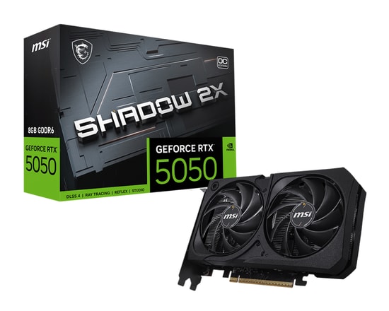 MSI GeForce RTX 5050 Shadow 2X OC 8GB GDDR6 Ekran Kartı - 128 Bit, 2602MHz, DX12, PCIe 5.0, 20Gbps, 3xDisplayPort, HDMI