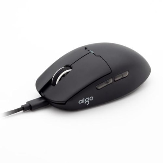 Aigo M80 Plus Siyah Bluetooth USB C Şarjlı Oyuncu Mouse - 12000 DPI Optik, Bluetooth/Kablosuz Kablolu Kullanım, 5 Tuşlu