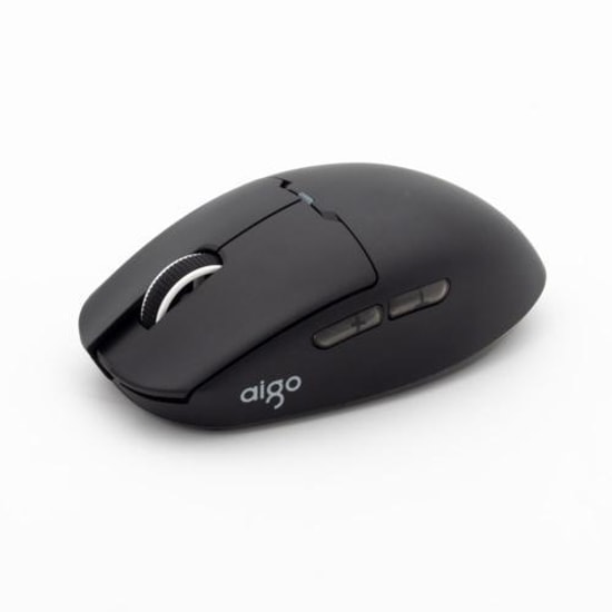 Aigo M80 Plus Siyah Bluetooth USB C Şarjlı Oyuncu Mouse - 12000 DPI Optik, Bluetooth/Kablosuz Kablolu Kullanım, 5 Tuşlu