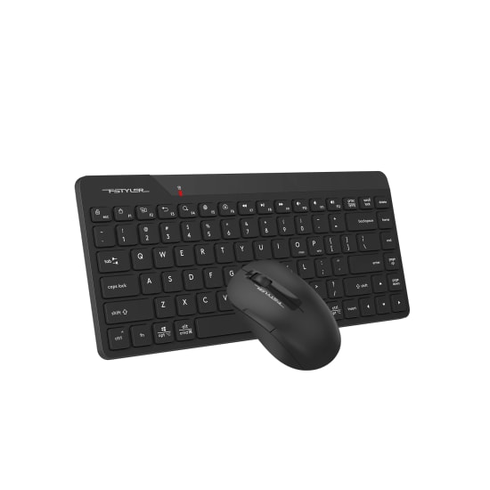 A4 Tech FG2200 Air Siyah Kablosuz Türkçe Q Mini Klavye Mouse Set - 1000 Dpi Optik, Ergonomik Tasarım, 10m Menzil, Sessiz