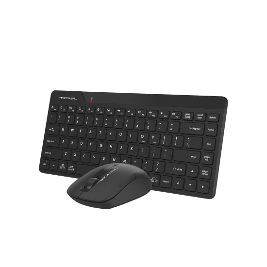 A4 Tech FG2200 Air Siyah Kablosuz Türkçe Q Mini Klavye Mouse Set - 1000 Dpi Optik, Ergonomik Tasarım, 10m Menzil, Sessiz