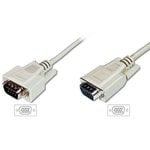 Digitus1.8 Metre VGA HD15 Erkek Kablo (AK-310100-018-E) - Projeksiyon/Monitör Uyumlu, AWG28, Tek Zırhlı, Bej Renk
