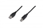 Digitus 1.8 Metre USB 2.0 Siyah Yazıcı Kablosu (AK-300102-018-S) - Yüksek Hızlı Bağlantı, Tip A-B, Nikel Kaplama