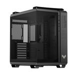 ASUS TUF Gaming GT502 Horizon Siyah Mid Tower Kasa - Çift Bölmeli, 4x2.5"/3.5" Yuva, USB C, Panaromik, ATX Oyuncu Kasası