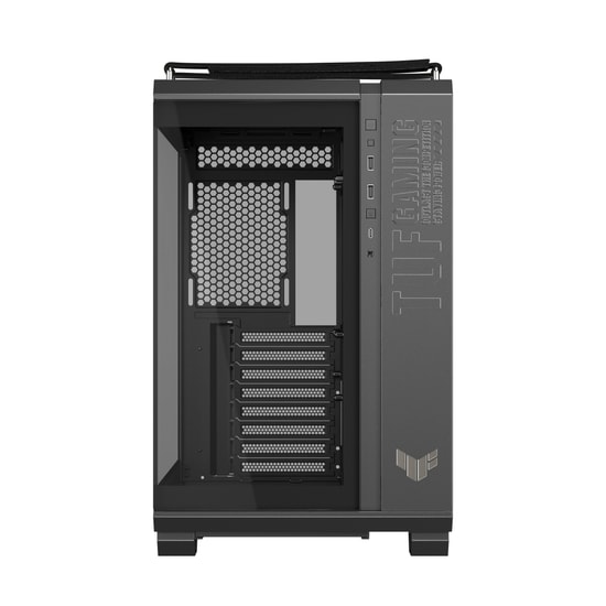 ASUS TUF Gaming GT502 Horizon Siyah Mid Tower Kasa - Çift Bölmeli, 4x2.5"/3.5" Yuva, USB C, Panaromik, ATX Oyuncu Kasası