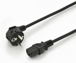 Digitus 1.8 Metre Siyah Power Kablosu (AK-440100-018-S) - 0.75mm, Schuko C13 Dişi Güç Kablosu, 250V/10A, Nikel Kaplama