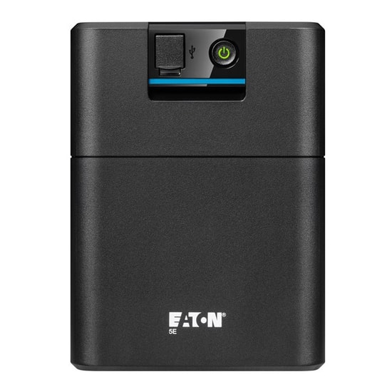 Eaton 5E Gen2 1200VA Line-Interactive UPS (5E1200UD) - 4xDIN Çıkış, USB, Fansız, 12V/7Ah Akü, AVR, 660W, Kompakt Tower