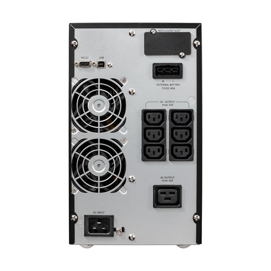 Eaton 9E 3000VA Online Tower UPS (9E3000I) - 6xC13 C19 Çıkış, USB, RS232, 8x12V/9Ah Akü, 2400W, Çift Çevrim, LCD Ekranlı