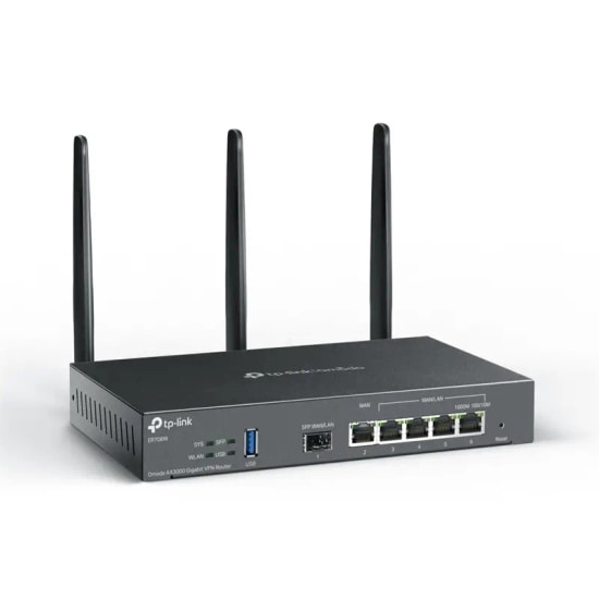 TP-Link Omada ER706W AX3000 WiFi 6 Gigabit VPN Router - Dual Band, Gigabit SFP/RJ45 WAN, 4xLAN, Mesh, USB, Yük Dengeleme