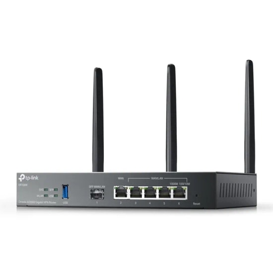 TP-Link Omada ER706W AX3000 WiFi 6 Gigabit VPN Router - Dual Band, Gigabit SFP/RJ45 WAN, 4xLAN, Mesh, USB, Yük Dengeleme