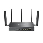 TP-Link Omada ER706W-4G AX3000 4G+ Gigabit VPN Router - 4G LTE, Dual Band, Gigabit SFP/RJ45 WAN, 4x LAN, 5x Anten, Mesh