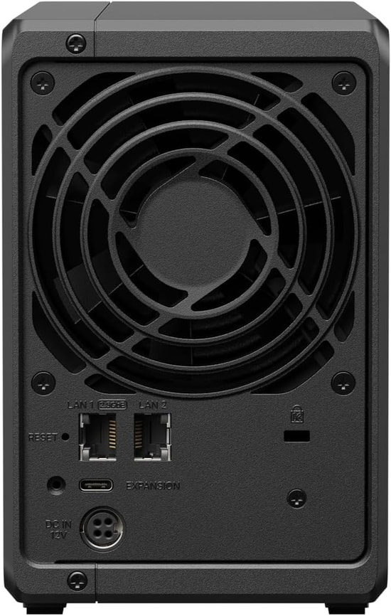 Synology DS725 Plus 2 Disk 2 M.2 SSD Yuvalı NAS: AMD Ryzen R1600 İşlemci, 4GB DDR4, USB 3.2, 2.5G RJ45, Kompakt Yapı