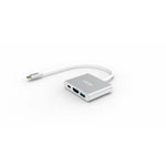 INCA ITPC-04TX 3 in 1 Type-C Hub - 4K 30hz HDMI, 100W PD Şarj Type C 3.0, USB 3.0 Çıkış, Alüminyum Kasa, Akım Korumalı