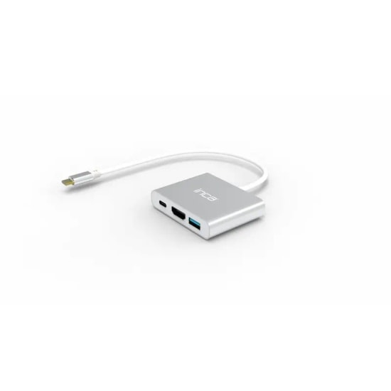 INCA ITPC-04TX 3 in 1 Type-C Hub - 4K 30hz HDMI, 100W PD Şarj Type C 3.0, USB 3.0 Çıkış, Alüminyum Kasa, Akım Korumalı