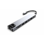 Inca ITPC-7T 8 in 1 Type-C Multi Port Hub - USB C, USB 2.0, RJ45, HDMI 4K 30hz, SD/MicroSD Kart Okuyucu, Alüminyum Kasa