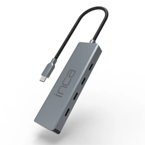 Inca ITPT-4TX 4 in 1 Type-C Hub - 4x USB C 3.1 Çıkış, Geniş Uyumlu, 15cm Kablo, 4 Portlu 10Gbps Alüminyum Kasa Çoklayıcı
