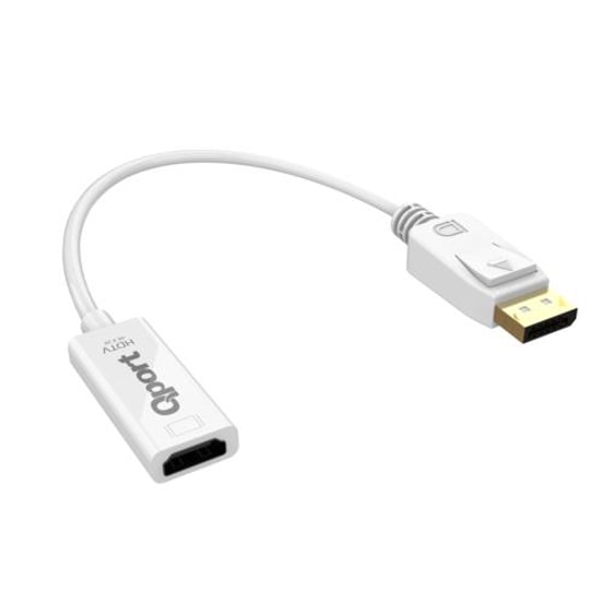 QPORT Q-DP-HD2 DisplayPort to HDMI 4K 60Hz Çevirici - 16cm Kablo, DP 1.2, HDMI 2.0, Yüksek Çözünürlüklü Görüntü Aktarımı