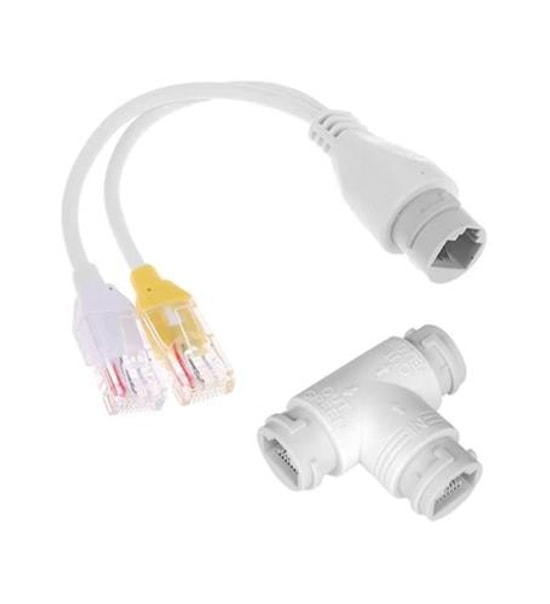 Qport Q-SPLPOE1 PoE Splitter - 2'si 1 Arada (Birleştirici ve Ayırıcı), 3 Yollu RJ45 Ağ Konnektörü, Max 100m Uygunluk