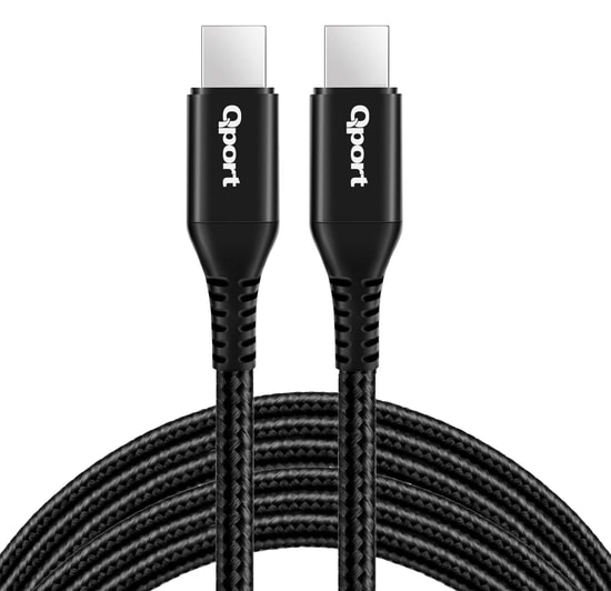 Qport Q-TYPE-C3 3 Metre Type-C 100W Süper Hızlı Şarj ve Data Kablosu - USB-C PD Hızlı Şarj Desteği ve Data Aktarımı