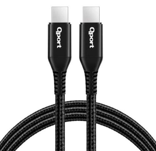 Qport Q-TYPE-C1 1.5 Metre Type-C 100W Süper Hızlı Şarj ve Data Kablosu - USB-C PD Hızlı Şarj Desteği ve Data Aktarımı